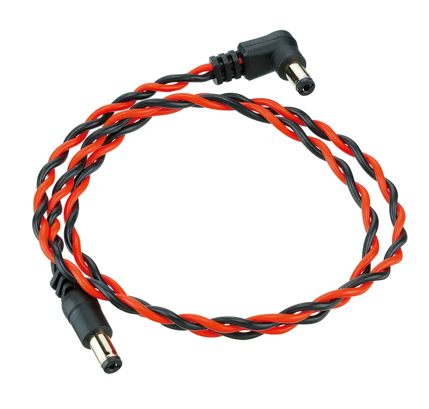 DC Kabel Schwarz & Neon Rot 60cm Neu