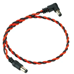 Preiswert DC-Kabel schwarz & neonrot 40cm
