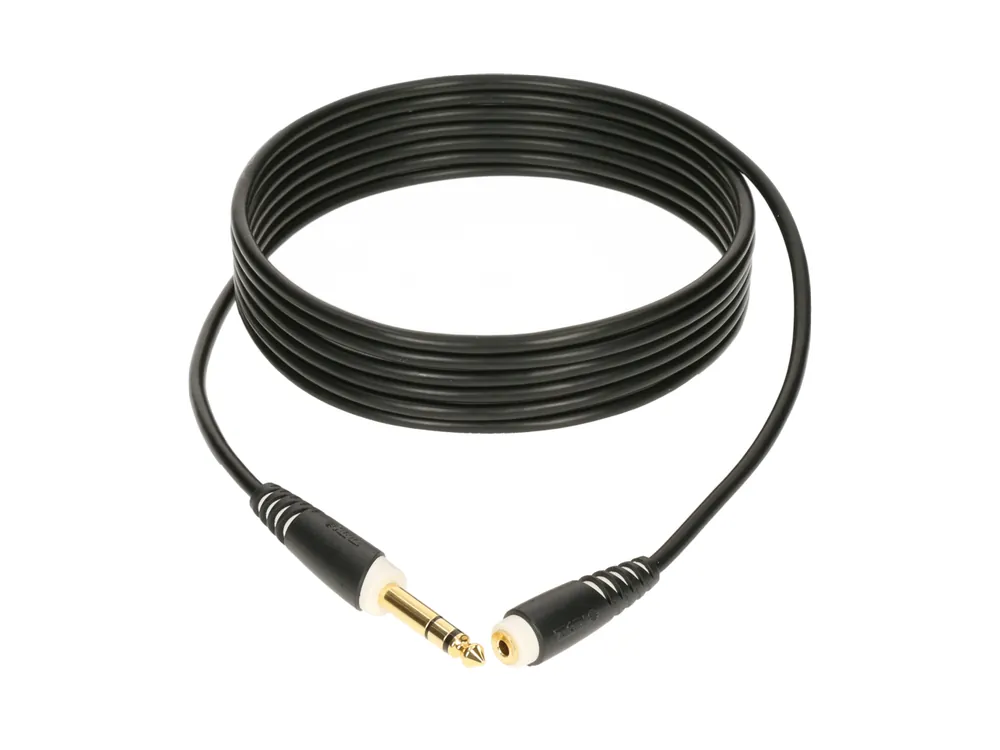 Sale Extension Kabel schwarz 6m 6,3mm Jack 3p - 3,5mm Socket 3p