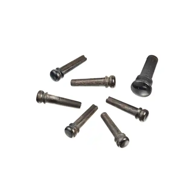 Markenware Bridge-Pins mit Gurtknopf, Satz aus Ebenholz Ebony