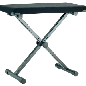 14076 Keyboardbank Metall schwarz Sitzpolster schwarz Stoff Schneller Versand