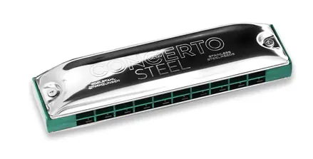 Concerto Steel Oktav Mundharmonika in F Neue Ware
