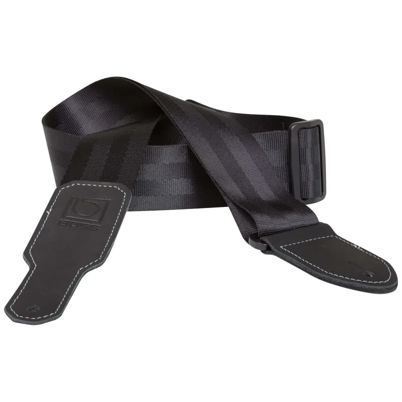 Boss BSB-20-BLK 2IN GUITAR STRAP BLACK SEATBELT Garantierte Lieferung
