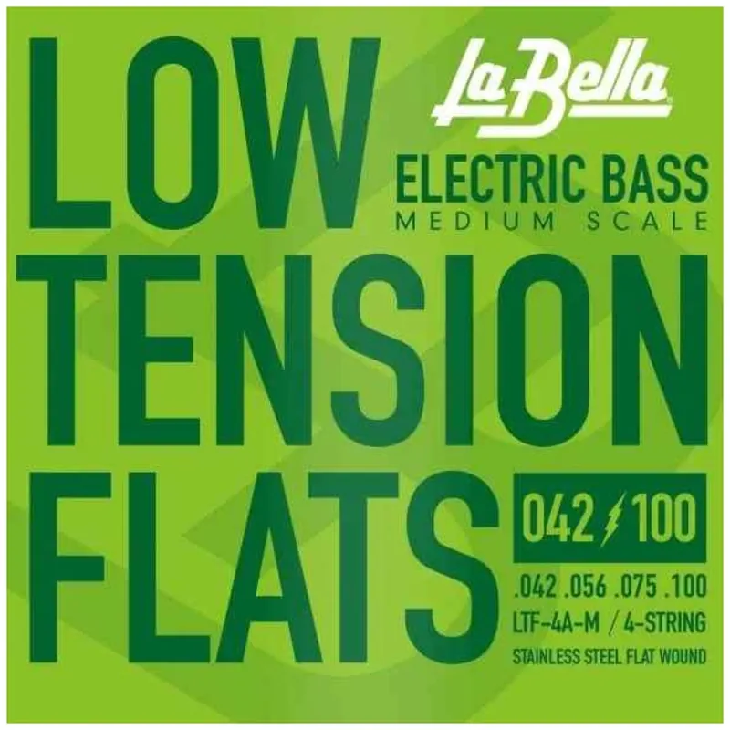 La Bella LTF-4A Low Tension Stainless Steel Flatwound Nur Heute