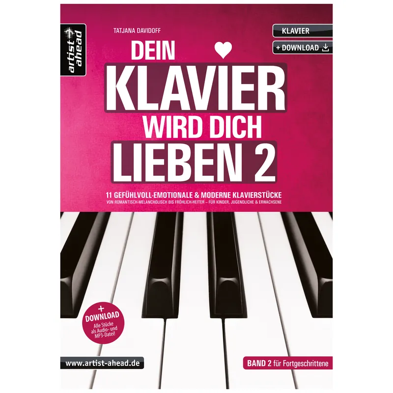 Versand Am Gleichen Tag Artist Ahead Tatjana Davidoff - Dein Klavier wird Dich lieben - Band 2