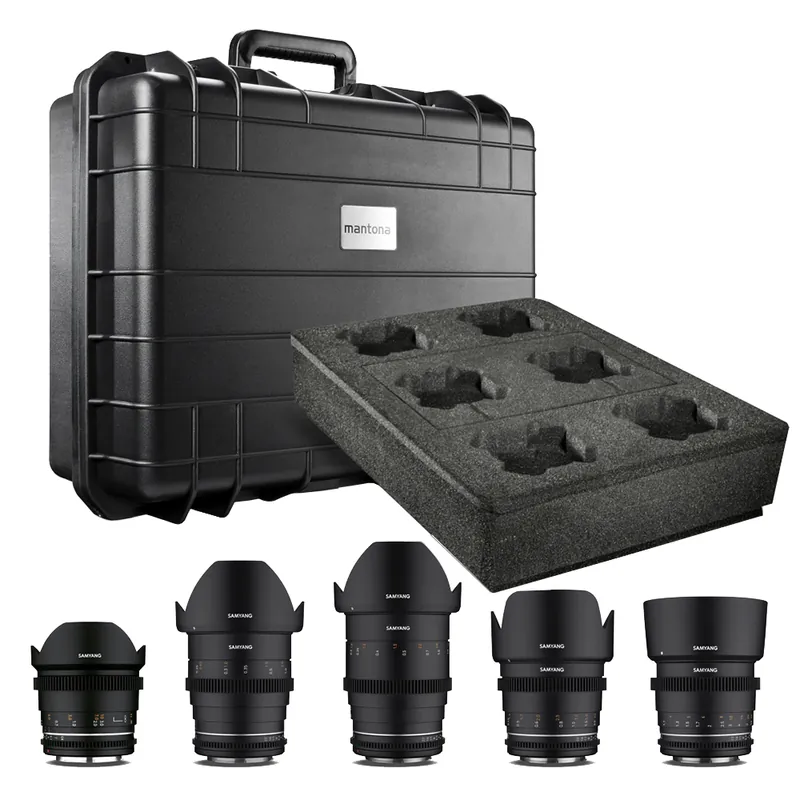 Schneller Versand Samyang - MF 14/24/35/50/85 MK2 VDSLR Kofferset MFT-Mount