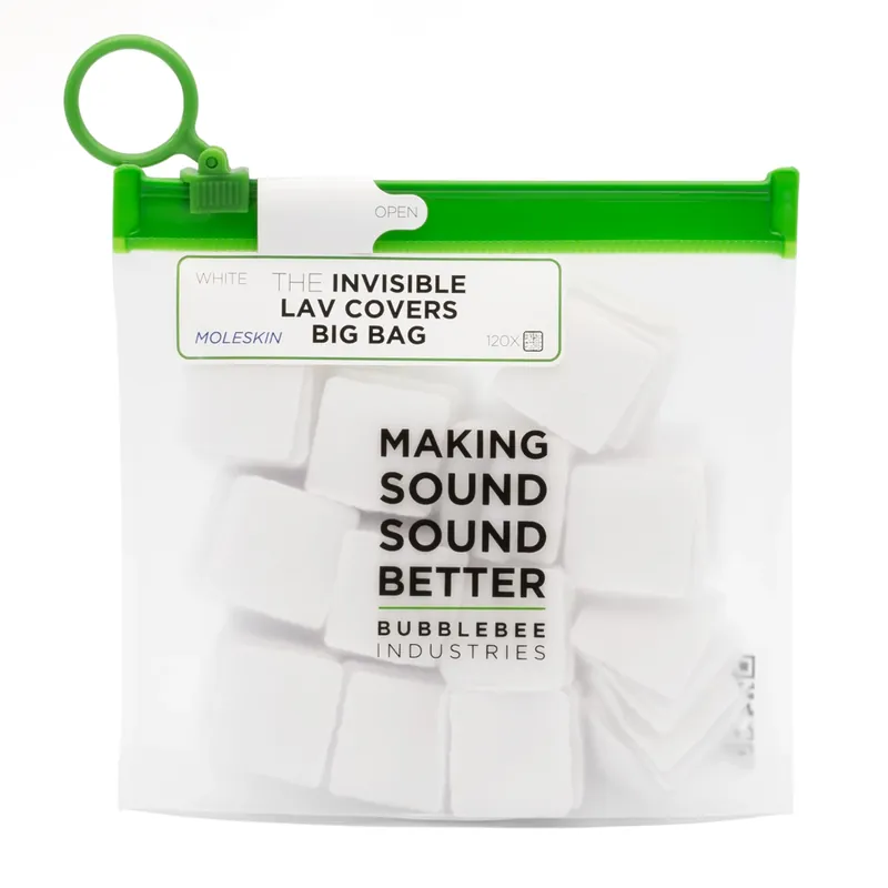Bubblebee - Invisible Lav Covers Moleskin - Big Bag - Weiß Saisonangebot