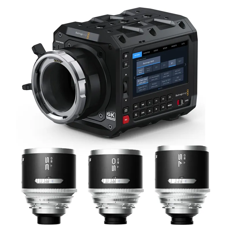 Blackmagic - PYXIS 6K (PL-Mount) + Blazar Mantis 35/50/75mm Set Geprüft