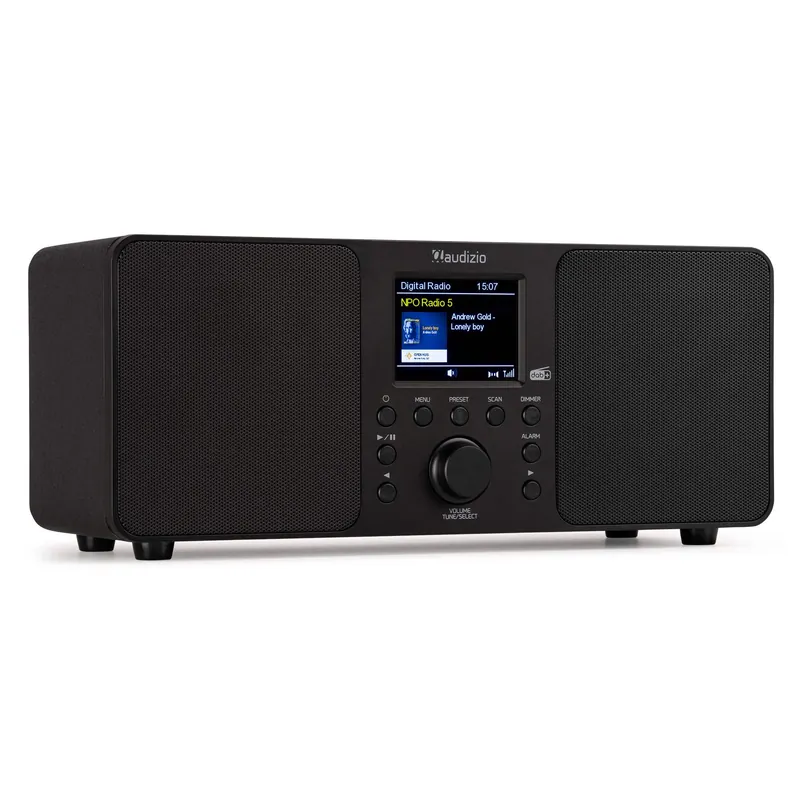 Kostenloser Rückversand B-Ware - Audizio Genua DAB+ Radio mit Bluetooth und Weckfunktion – Inkl. Fernbedienung – Schwarz