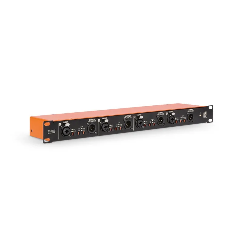 Finale Aktion Palmer BRIDGE 4A+ 4-kanalige, aktive DI-Box/Line-Isolation-Box im 19"-Rackformat