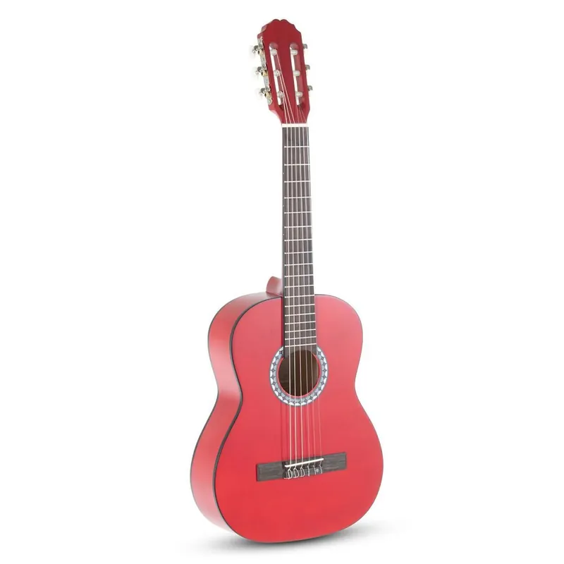 Billig PURE GEWA Klassikgitarre Basic 4/4 transparent rot
