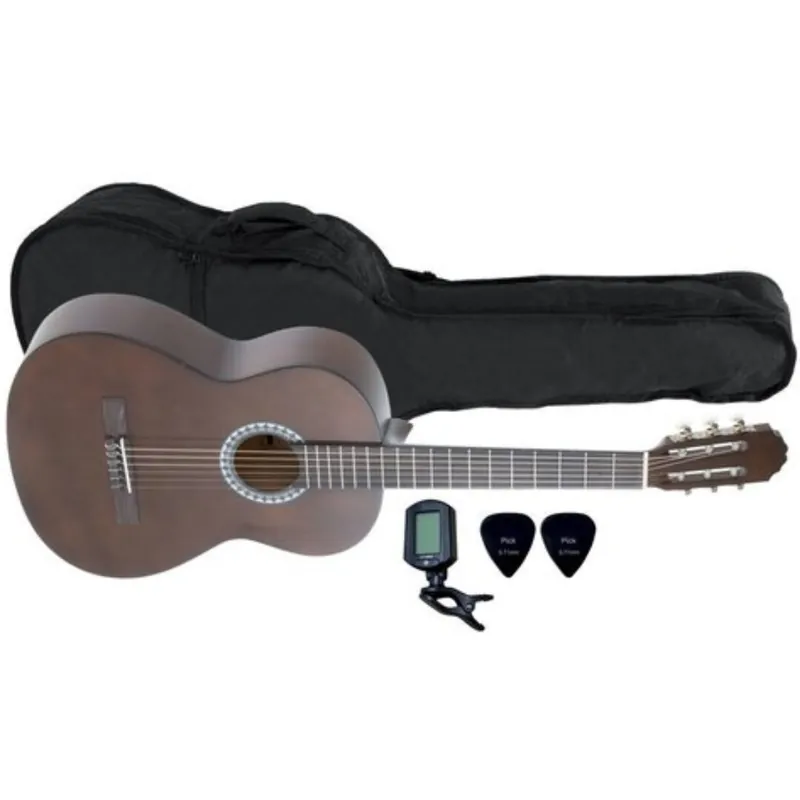 PURE GEWA Klassikgitarre Basic Set 3/4 walnussfarbig Neue Kollektion