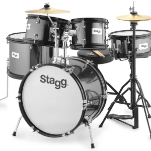 Finale Aktion Stagg TIM JR 5/16B BK 5-teiliges Junior Drumset mit Hardware