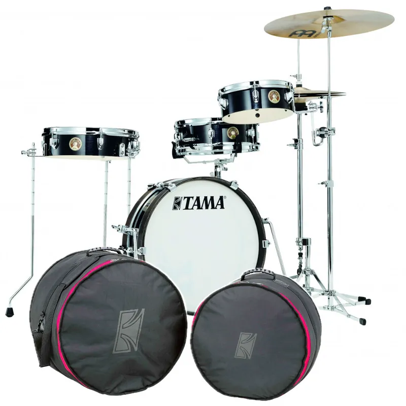 Sale Tama Club-Jam Pancake Shell Kit 4 teilig - Hairline Black Bundle
