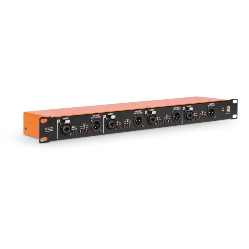 Preisknaller Palmer BRIDGE 4A+ 19" 4-Kanal aktive DI-Box/Line-Isolation-Box