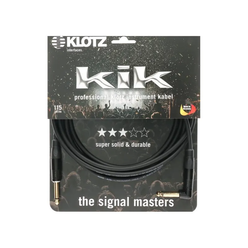 Klotz KIKKG 6.0 PRSW - 6m Gitarrenkabel gewinkelt Zertifiziert