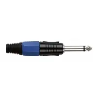 Zertifiziert DAP 6.3 mm. Jackplug mono, Black housing Blue endc